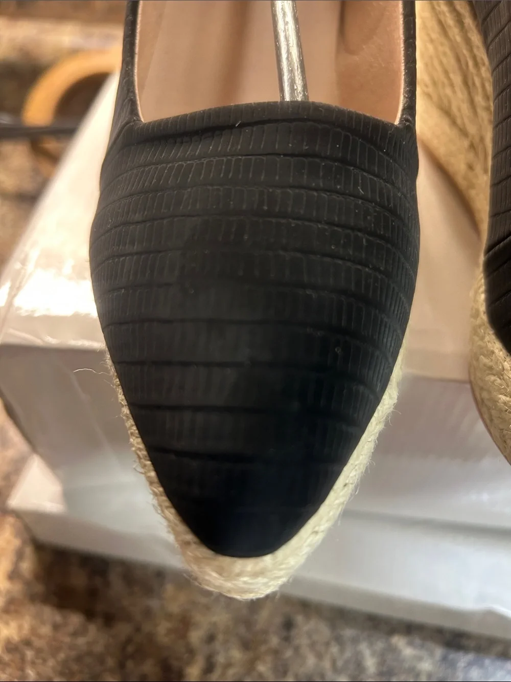 Black Espadrille Wedges for Women - Slip-On Platform Espadrilles